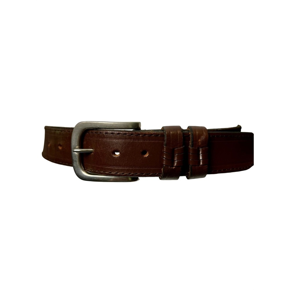 RedHead Mens Brown Genuine Leather Belt Size 42 Silver Buckle Made in Mexico
